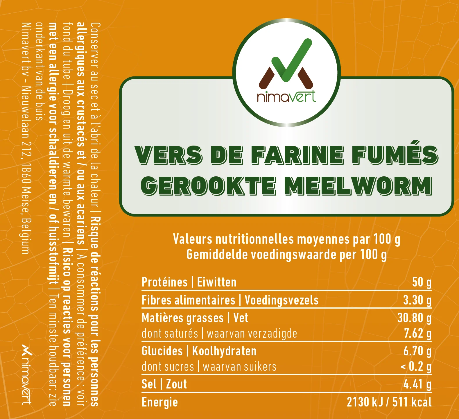 Vers de farine séchés - Fumés I Nimavert