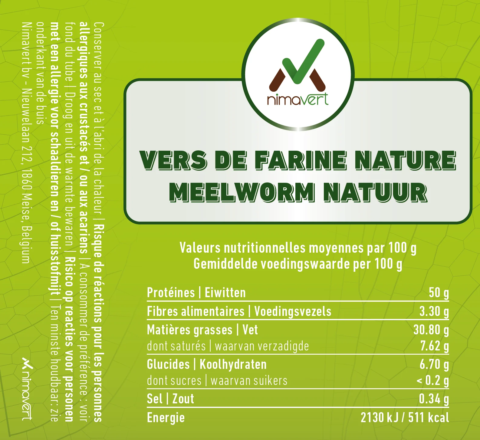 Vers de farine séchés 800g